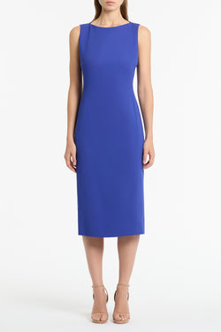 VIOLET CREPE SHEATH DRESS