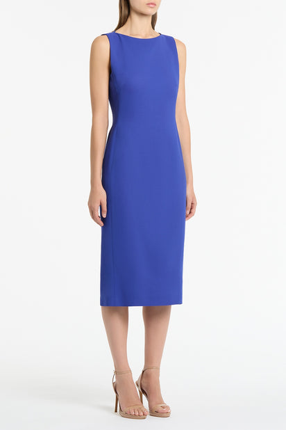 VIOLET CREPE SHEATH DRESS