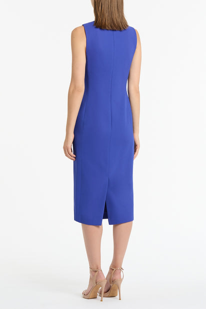 VIOLET CREPE SHEATH DRESS