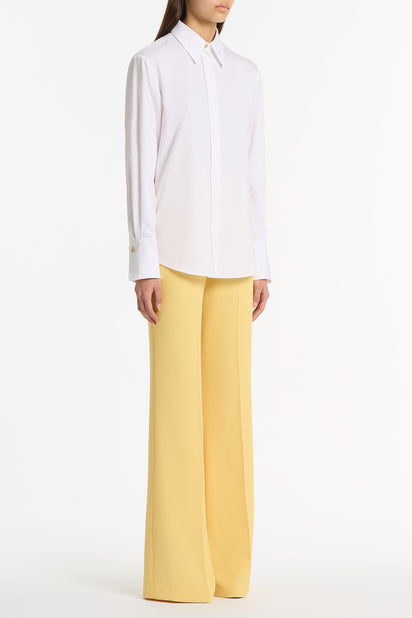 WHITE COTTON RELAXED SHIRT