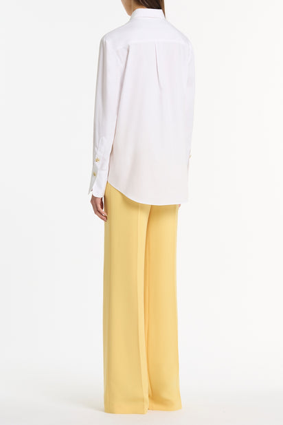 WHITE COTTON RELAXED SHIRT