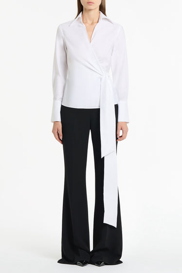 WHITE COTTON WRAP TOP