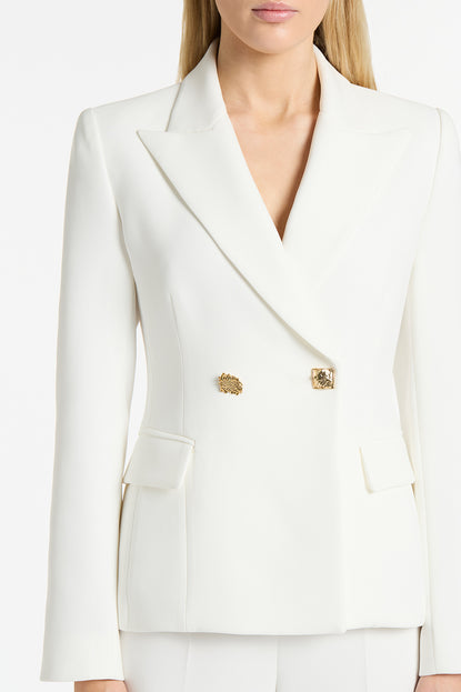 WHITE CREPE ALTURA FLORENCE JACKET Carla Zampatti