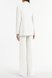 WHITE CREPE CLASSIC JACKET