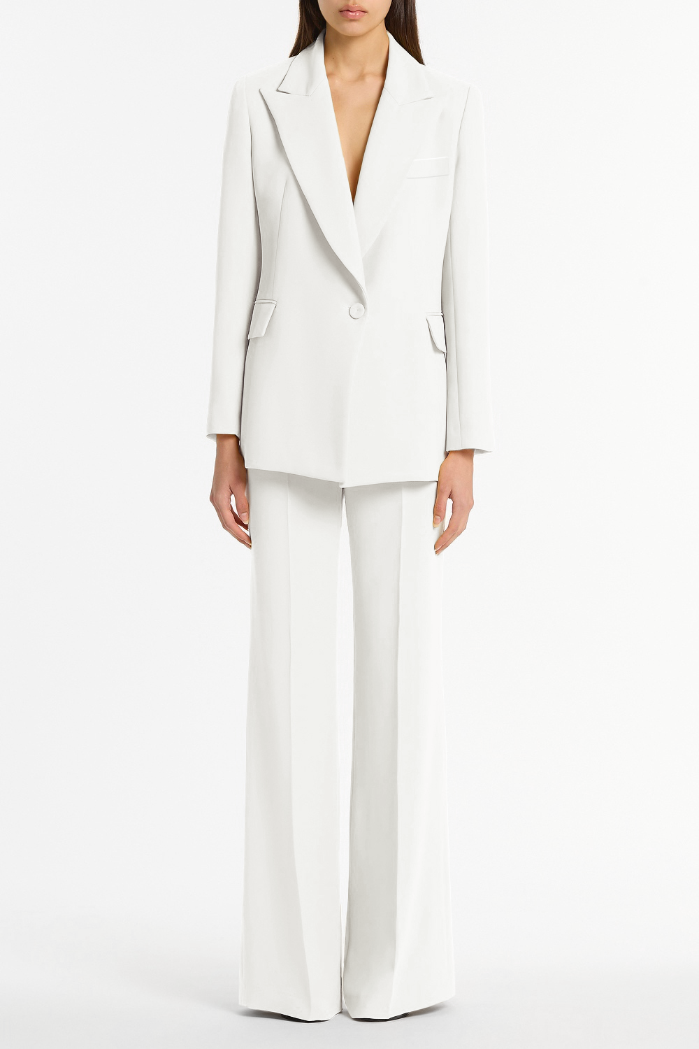 WHITE CREPE CLASSIC JACKET – Carla Zampatti
