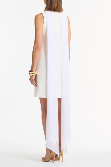 WHITE GEORGETTE SCARF