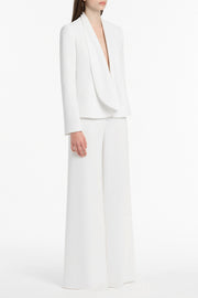 WHITE SHAWL COLLAR JACKET