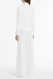 WHITE SHAWL COLLAR JACKET