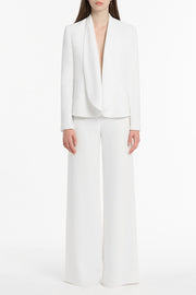 WHITE SHAWL COLLAR JACKET