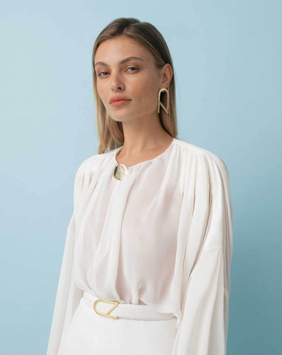 CZ LOGO EARRING LARGE