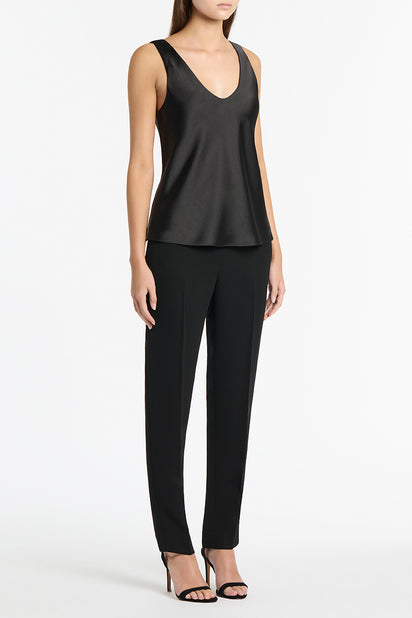 BLACK CREPE CLASSIC SLIM PANT
