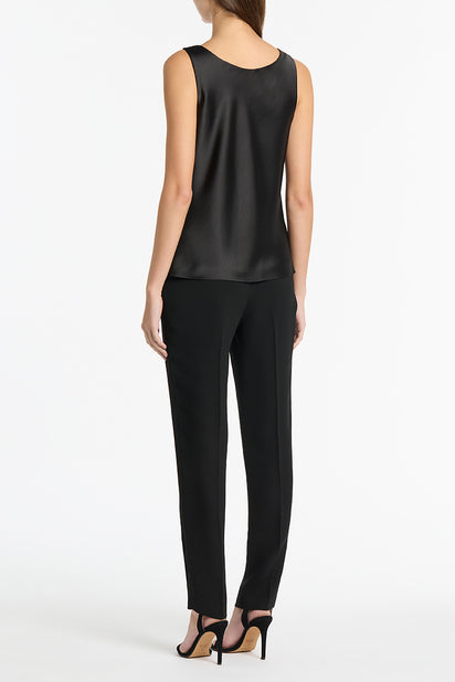 BLACK CREPE CLASSIC SLIM PANT
