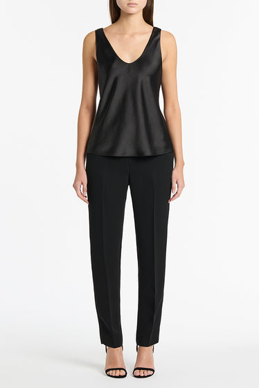 BLACK CREPE CLASSIC SLIM PANT