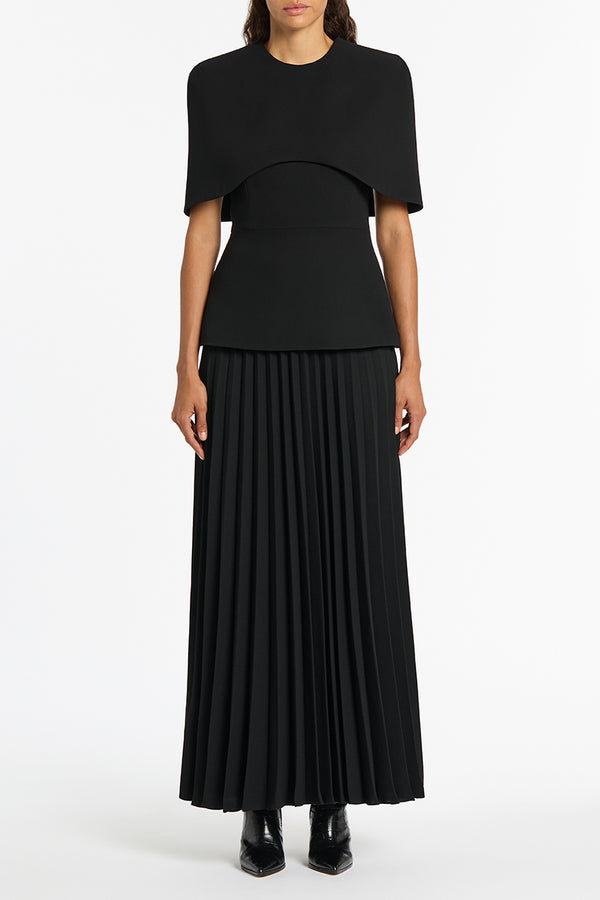 Black Crepe Tie Front Frill Hem Mini Skirt | PrettyLittleThing USA