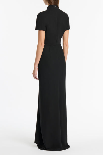 Black sales crepe gown
