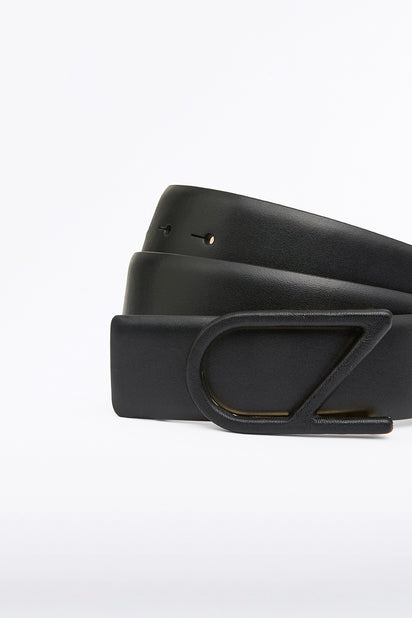 BLACK CZ LOGO COVERED BELT