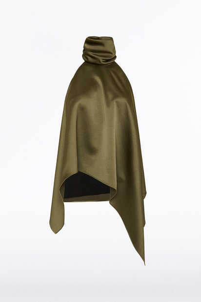 IVY SATIN DRAPED HALTER TOP