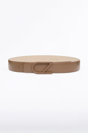 TAN CZ LOGO COVERED BELT