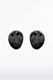 CZ HAMMERED EARRINGS LARGE