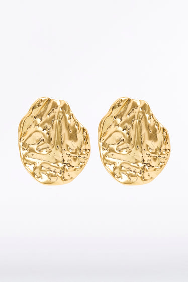 HAMMERED SPHERE DROP EARRING