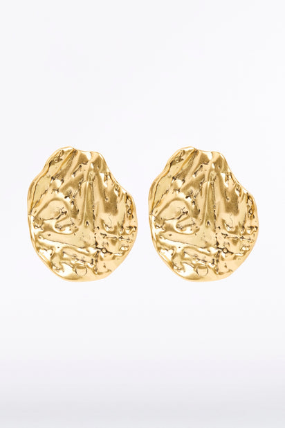 HAMMERED SPHERE DROP EARRING