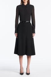 BLACK CZ LOGO COVERED BELT