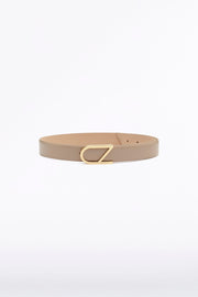 NUDE LEATHER CZ LOGO BELT
