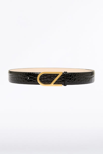 Carla Zampatti Nude Cz Logo Covered Belt (Semolina) main image 0