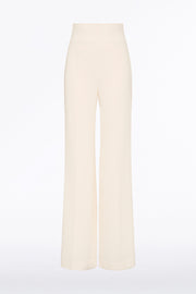 IVORY CREPE WIDE WAISTED PANT