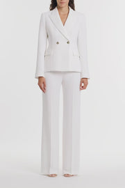 WHITE CREPE FLORENCE JACKET