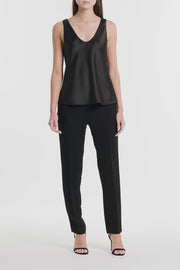 BLACK CREPE CLASSIC SLIM PANT