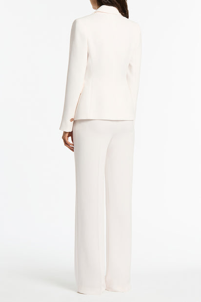 WHITE CREPE FLORENCE JACKET