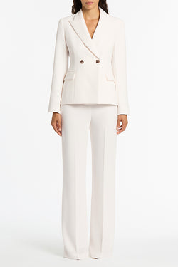 WHITE CREPE FLORENCE JACKET