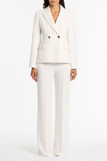 WHITE CREPE FLORENCE JACKET