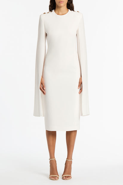 WHITE CREPE LOVERO MIDI DRESS Carla Zampatti WHITE CREPE LOVERO MIDI DRESS Carla Zampatti